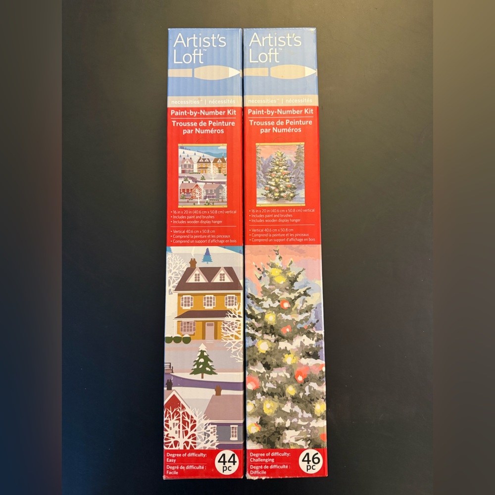 Christmas Paint-by-Number Kit Pair Bundle
